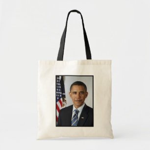 Barack Obama US President White House Portrait Tote Bag