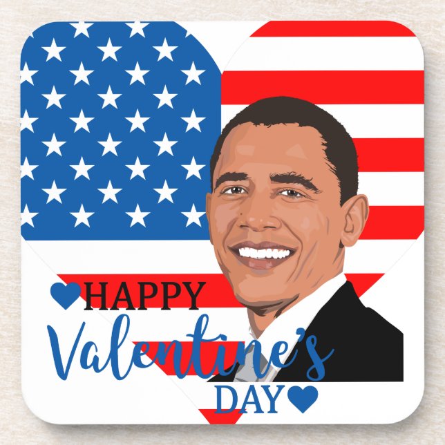 barack obama valentine coaster (Front)