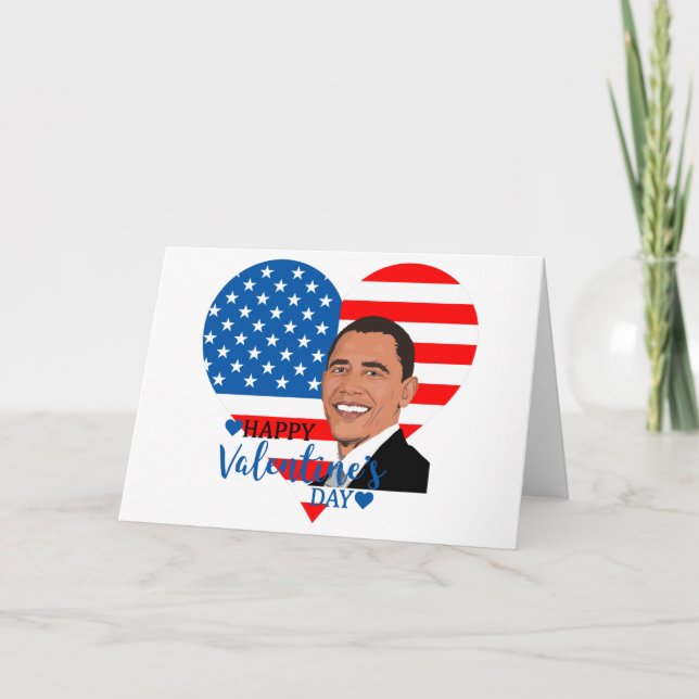 barack obama valentine holiday card (Front)