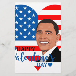 barack obama valentine stationery