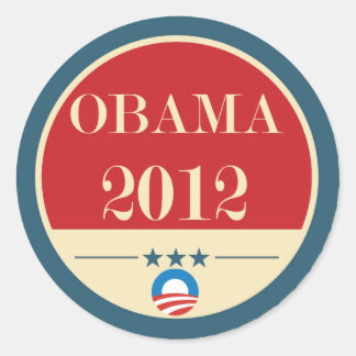 Barack Obama Vote 2012 Classic Round Sticker