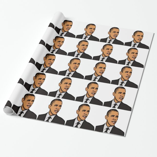 barack obama wrapping paper (Unrolled)