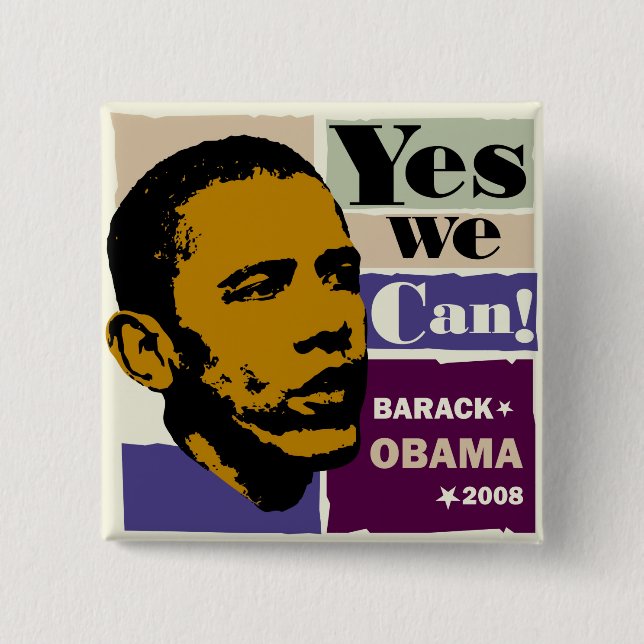 Barack Obama "Yes We Can!" Button (Front)
