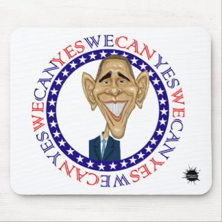 Barack Obama Yes We Can - Red and Blue Mouse Mat