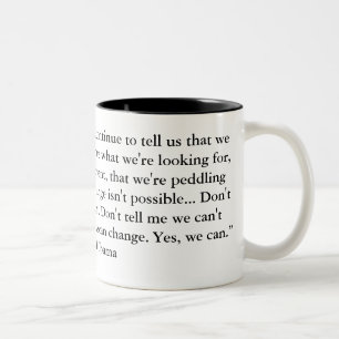 Barack Obama - "Yes We Can" Speech #2 Two-Tone Coffee Mug