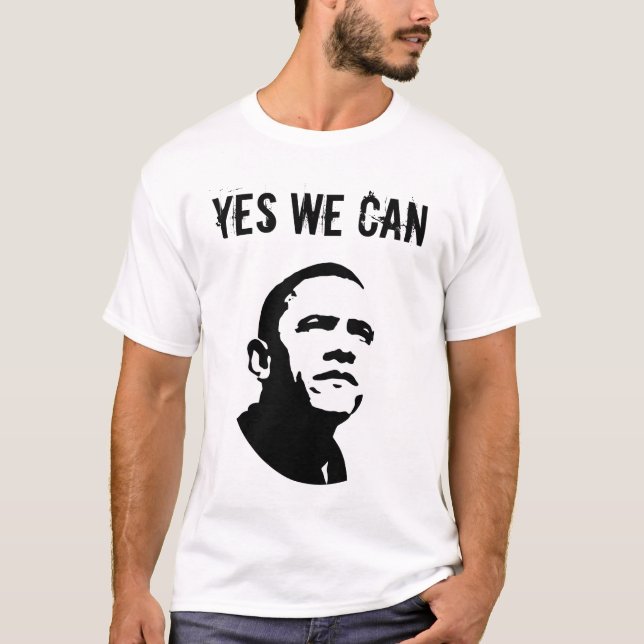 Barack Obama: YES WE CAN T-Shirt (Front)