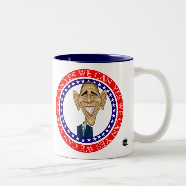 Barack Obama Yes We Can Two-Tone Coffee Mug (Right)