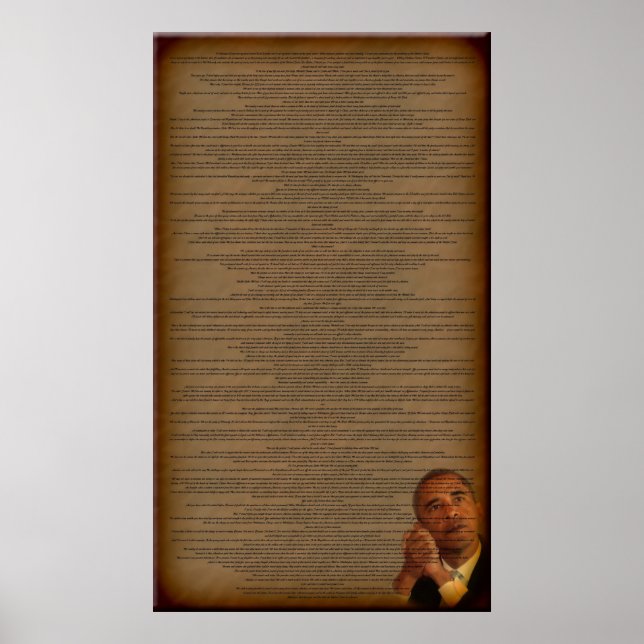 Barack Obama's Acceptance Speech Poster (Front)