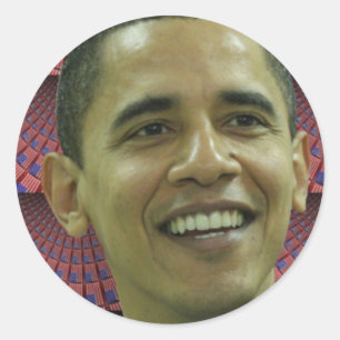 Barack Obama's Face Classic Round Sticker