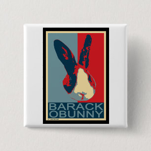 Barack Obunny 15 Cm Square Badge
