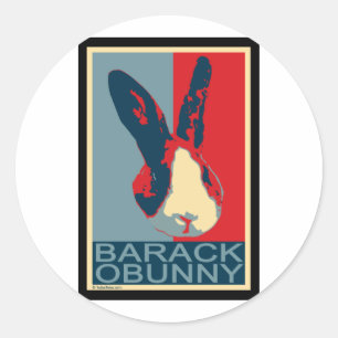 Barack Obunny Classic Round Sticker