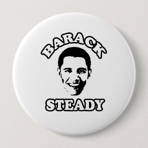 BARACK STEADY -.png 10 Cm Round Badge