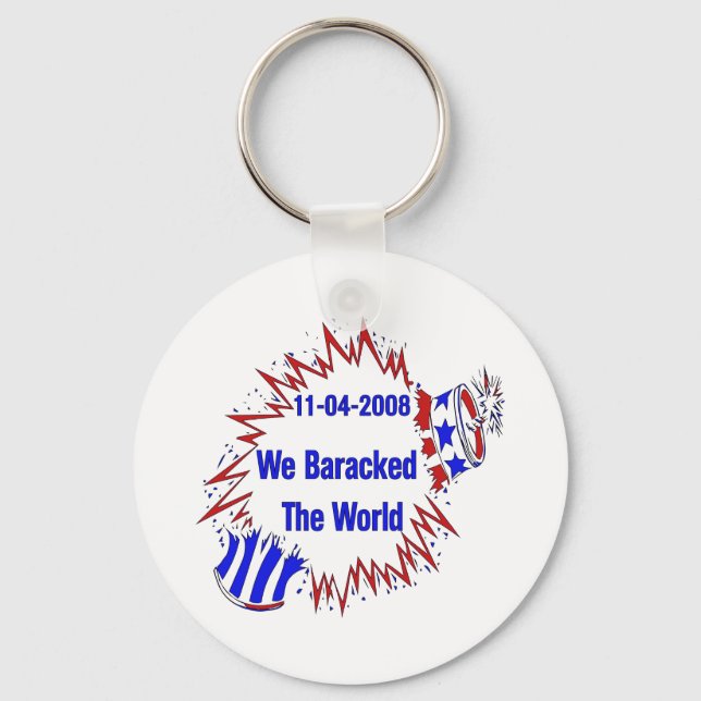 Baracked The World Key Ring (Front)