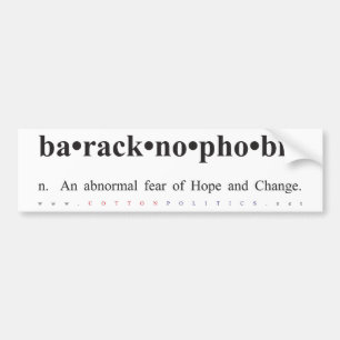 Baracknophobia Bumper Sticker