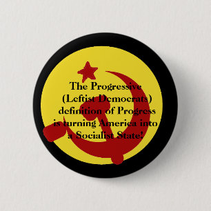 BarackObamaschange, The Progressive (Leftist De... 6 Cm Round Badge