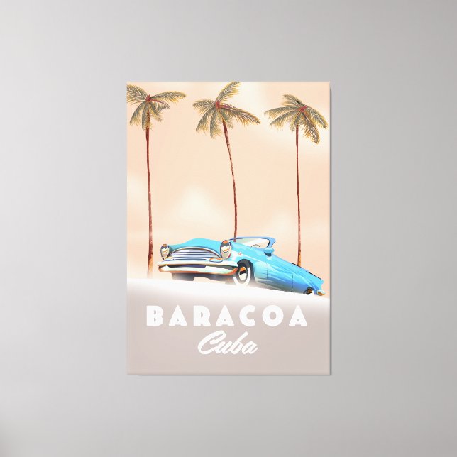 Baracoa Cuba Antique car Canvas Print (Front)