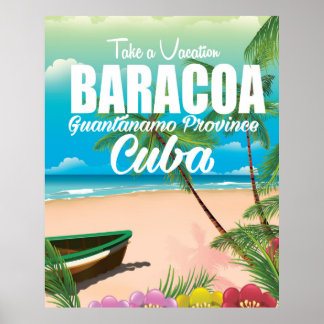 Baracoa Guantánamo Prov Cuba beach vacation poster