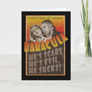 Baracula - Happy Halloween Barack Obama Card