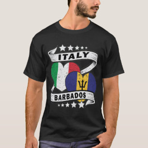 Barados And Italy Flag T-Shirt