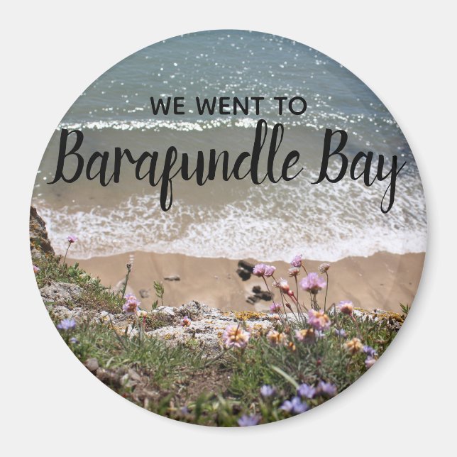 Barafundle Bay Pembrokeshire Wales Landscape Photo Magnet (Front)