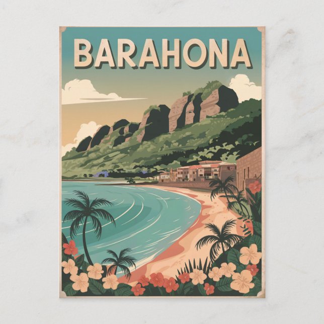 Barahona Dominican Republic Vintage  Postcard (Front)