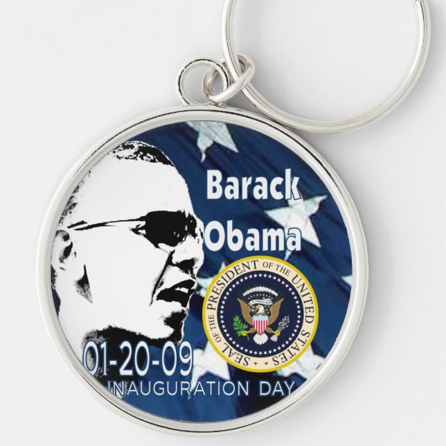 Barak Obama Inauguration Day Key Ring (Front)