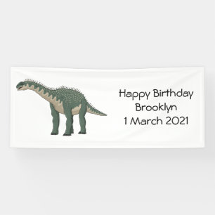 Barapasaurus cartoon illustration banner