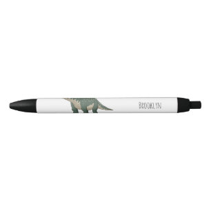 Barapasaurus cartoon illustration black ink pen