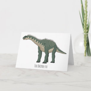 Barapasaurus cartoon illustration  card