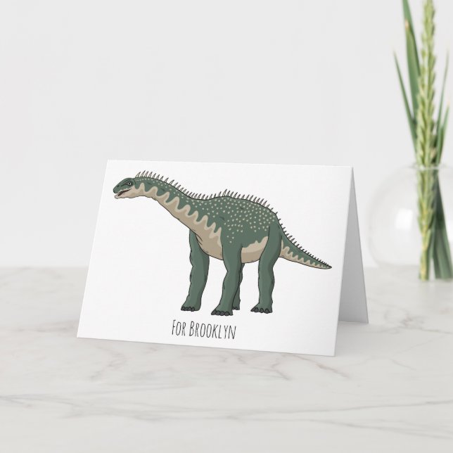 Barapasaurus cartoon illustration  card (Front)