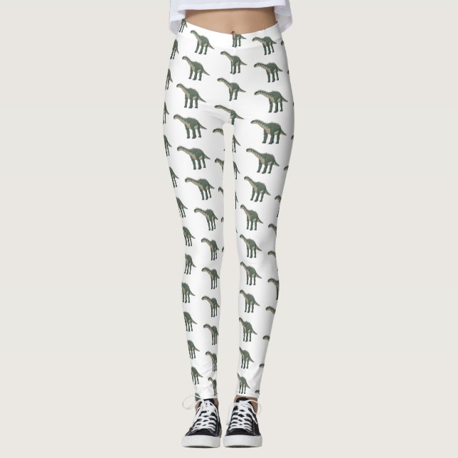 Barapasaurus cartoon illustration leggings (Front)