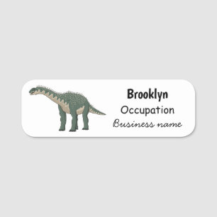 Barapasaurus cartoon illustration name tag