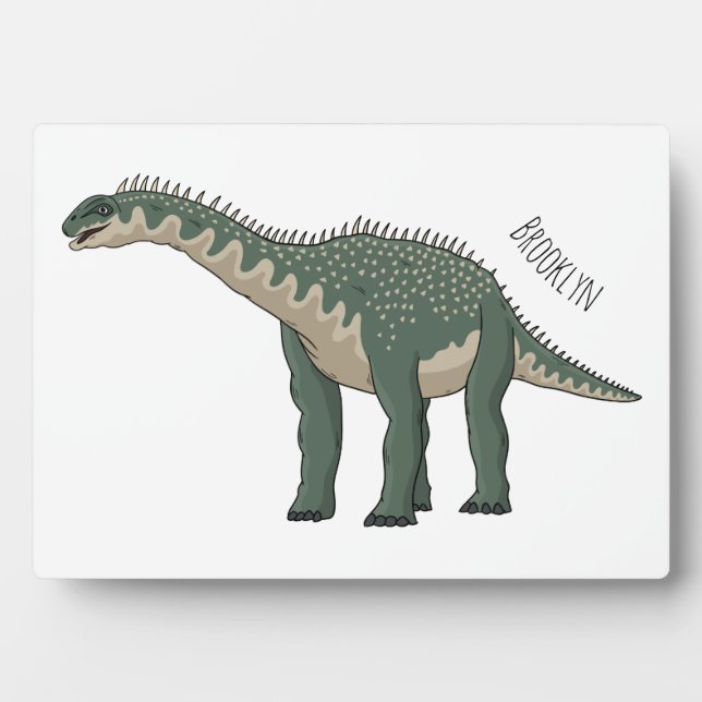 Barapasaurus cartoon illustration plaque (Front)
