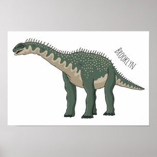Barapasaurus cartoon illustration poster