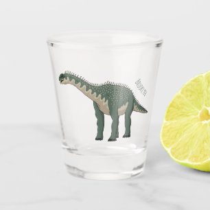 Barapasaurus cartoon illustration shot glass