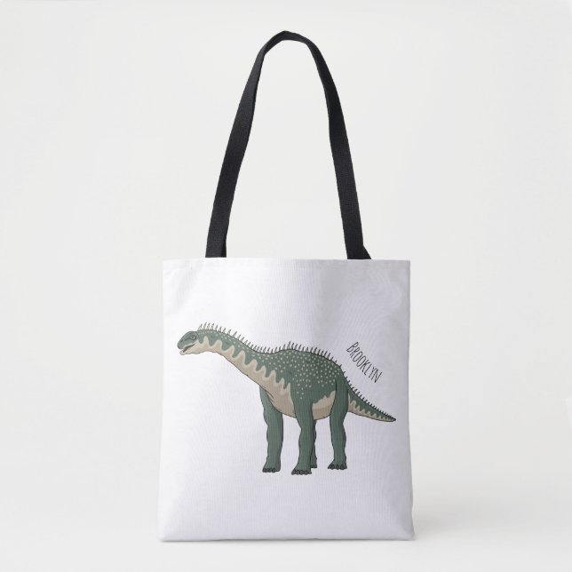 Barapasaurus cartoon illustration tote bag (Front)