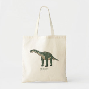 Barapasaurus cartoon illustration tote bag
