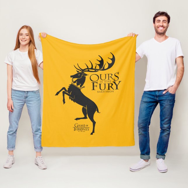 Baratheon Sigil - Ours is the Fury Fleece Blanket (In Situ)