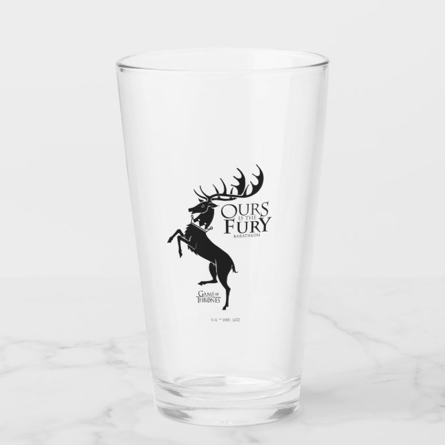 Baratheon Sigil - Ours is the Fury Glass (Front)