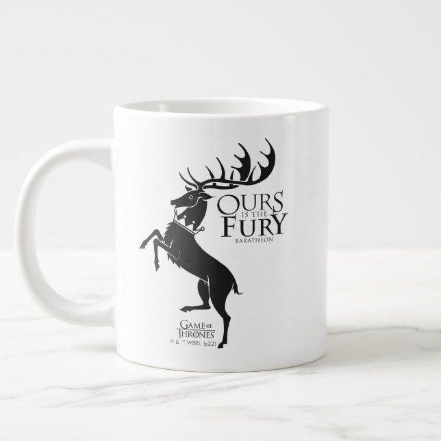 Baratheon Sigil - Ours is the Fury Large Coffee Mug (Left)