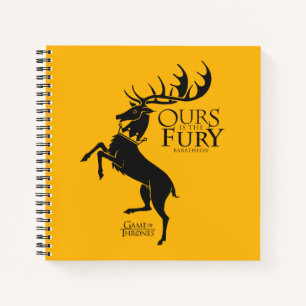 Baratheon Sigil - Ours is the Fury Notebook