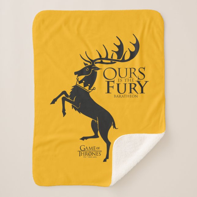 Baratheon Sigil - Ours is the Fury Sherpa Blanket (Front)