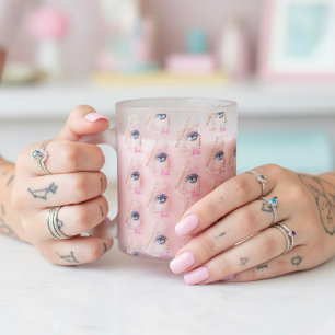 Barb Frosted Glass Coffee Mug
