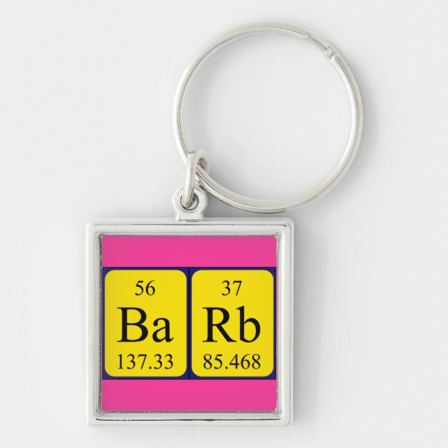 Barb periodic table name keyring (Front)