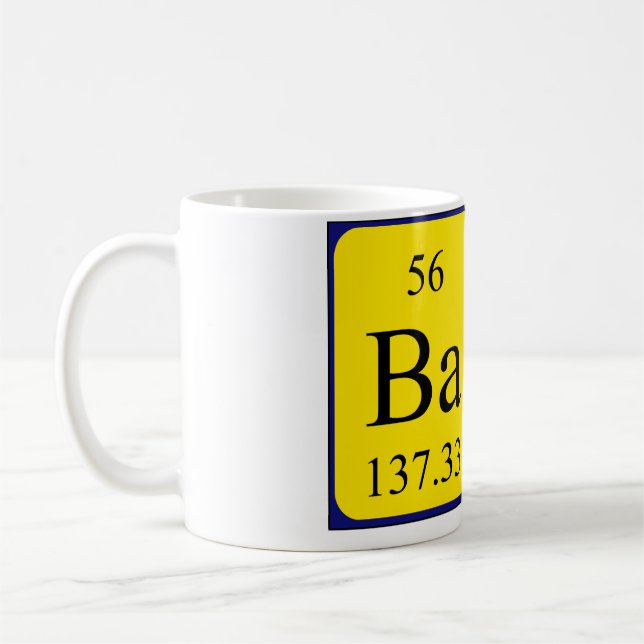 Barb periodic table name mug (Left)