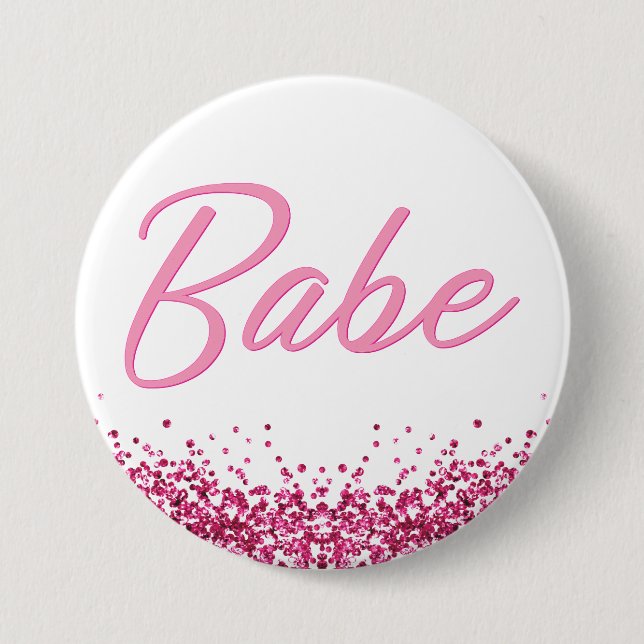 BARB Pink Malibu Doll Themed Babe Bachelorette 7.5 Cm Round Badge (Front)