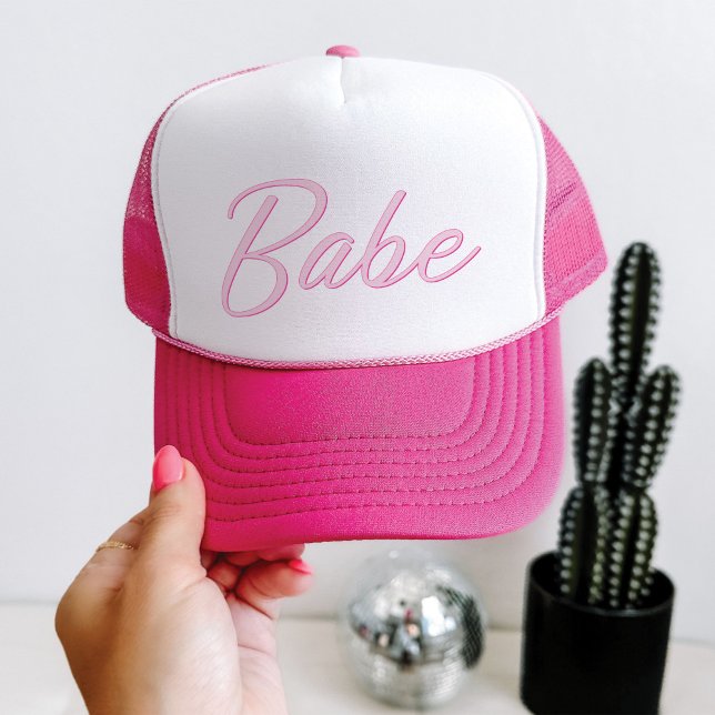 BARB Pink Malibu Doll Themed Babe Bachelorette Trucker Hat (Creator Uploaded)