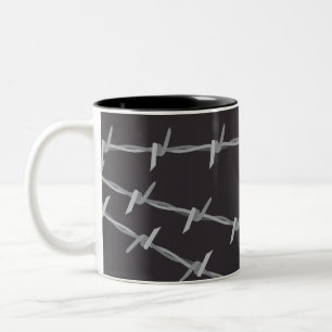 Barb Wire Cool Two-Tone Coffee Mug