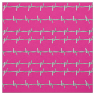Barb Wire Pattern on Pink Fabric