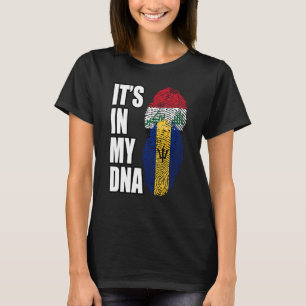 Barbadian And Iraqi Mix DNA Flag Heritage T-Shirt